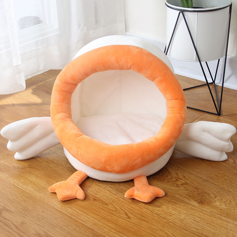 Cozy Cat Cave House — Washable Semi-Enclosed Pet Bed