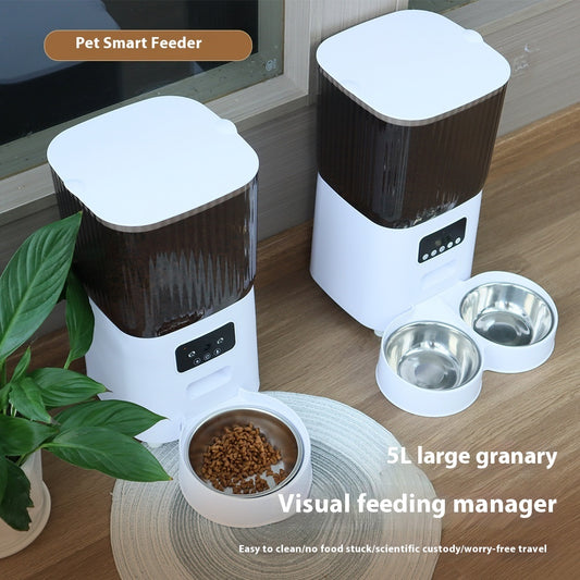 Smart Automatic Pet Feeder — 5L App-Controlled Food Dispenser